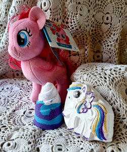 Little Pony Bath Bomb Gift Set, with plushie.